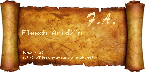 Flesch Arián névjegykártya